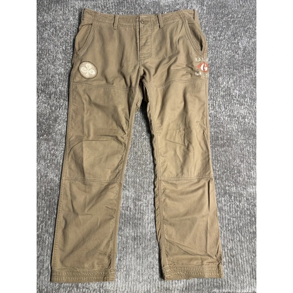 Polo Ralph Lauren 1967 Military Utility Pants Mens 36 Khaki Aviation Y2K Rare
